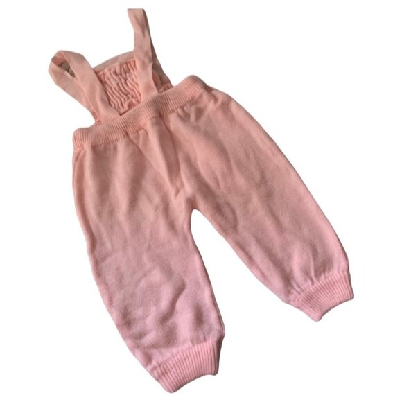 Vintage Baby Pastel Pink Knit Textured Romper 6-12 Months - Picture 2 of 7